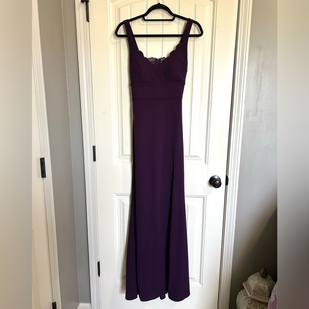Macy’s City Studios Dark Violet Slim Glitter-Lace Back size 7